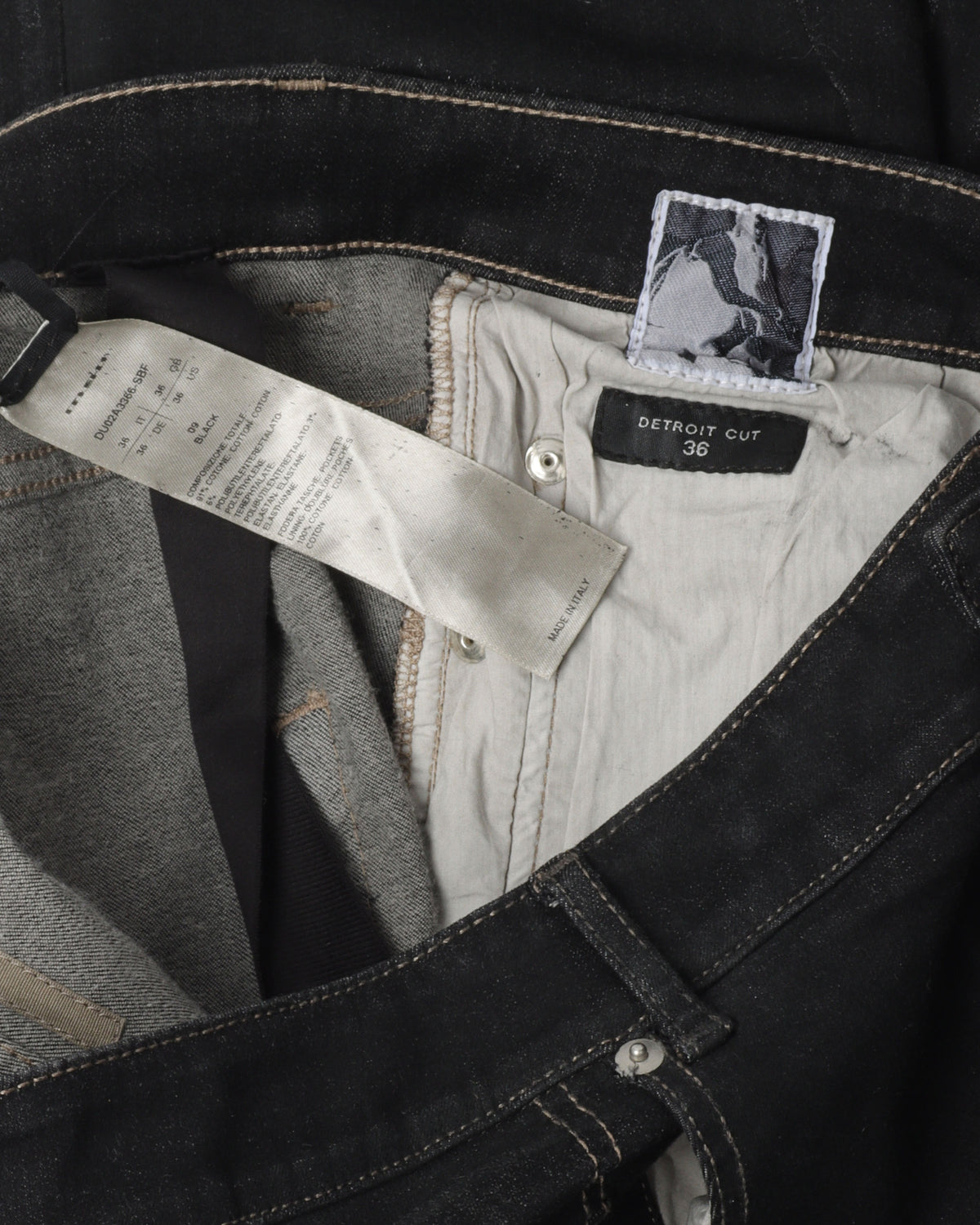 Waxed Denim Jeans