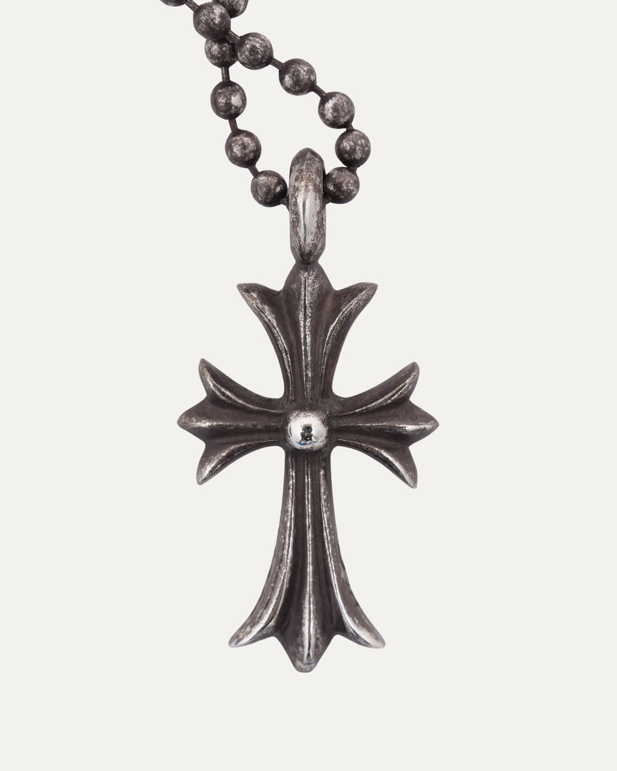Black Diamond Tiny Fat on Ball Chain Necklace