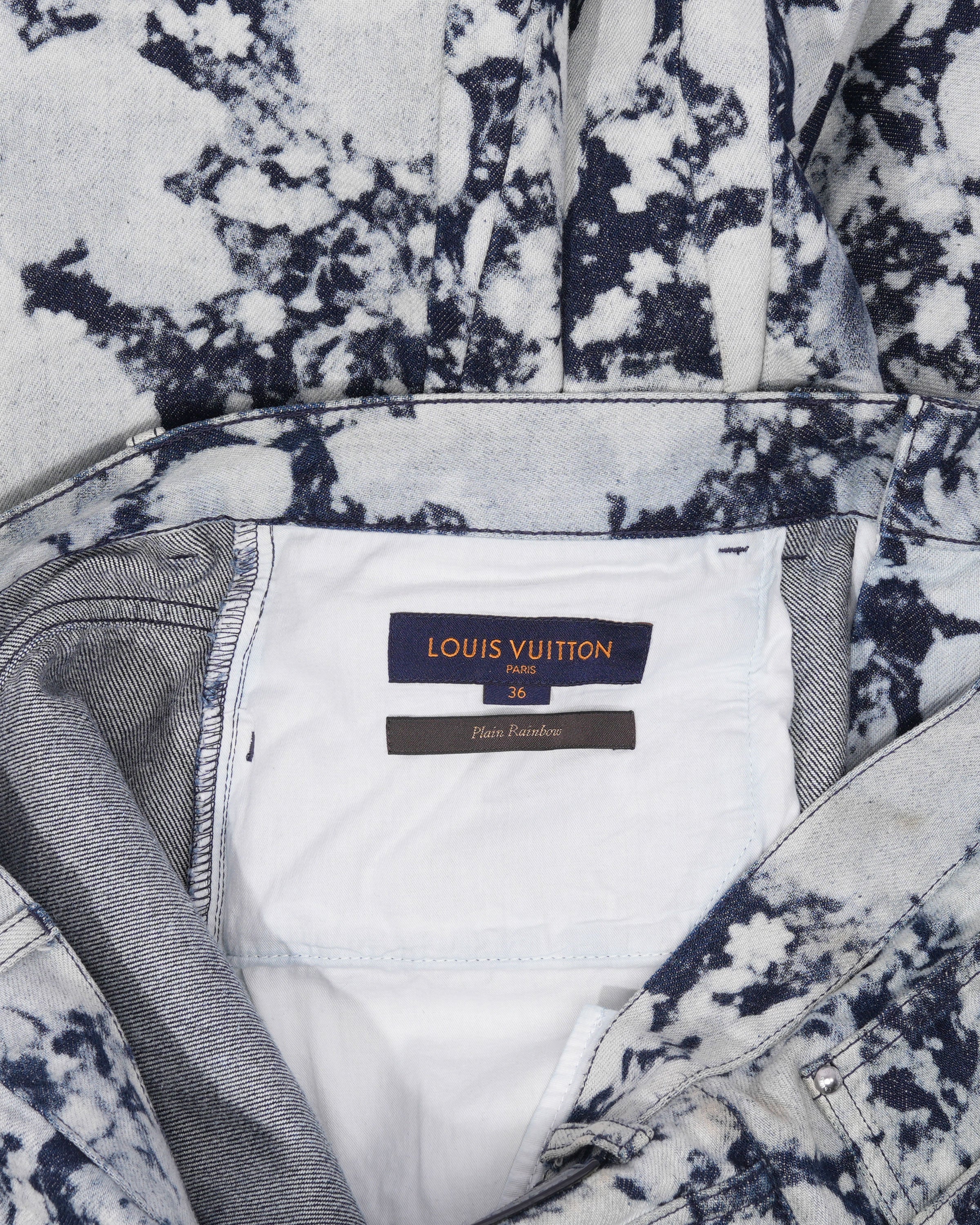 SS19 Dunway Dorothy Poppies Flared Dyed Denim Jeans