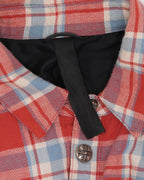 Spell Out Flannel Workn Shirt Jacket