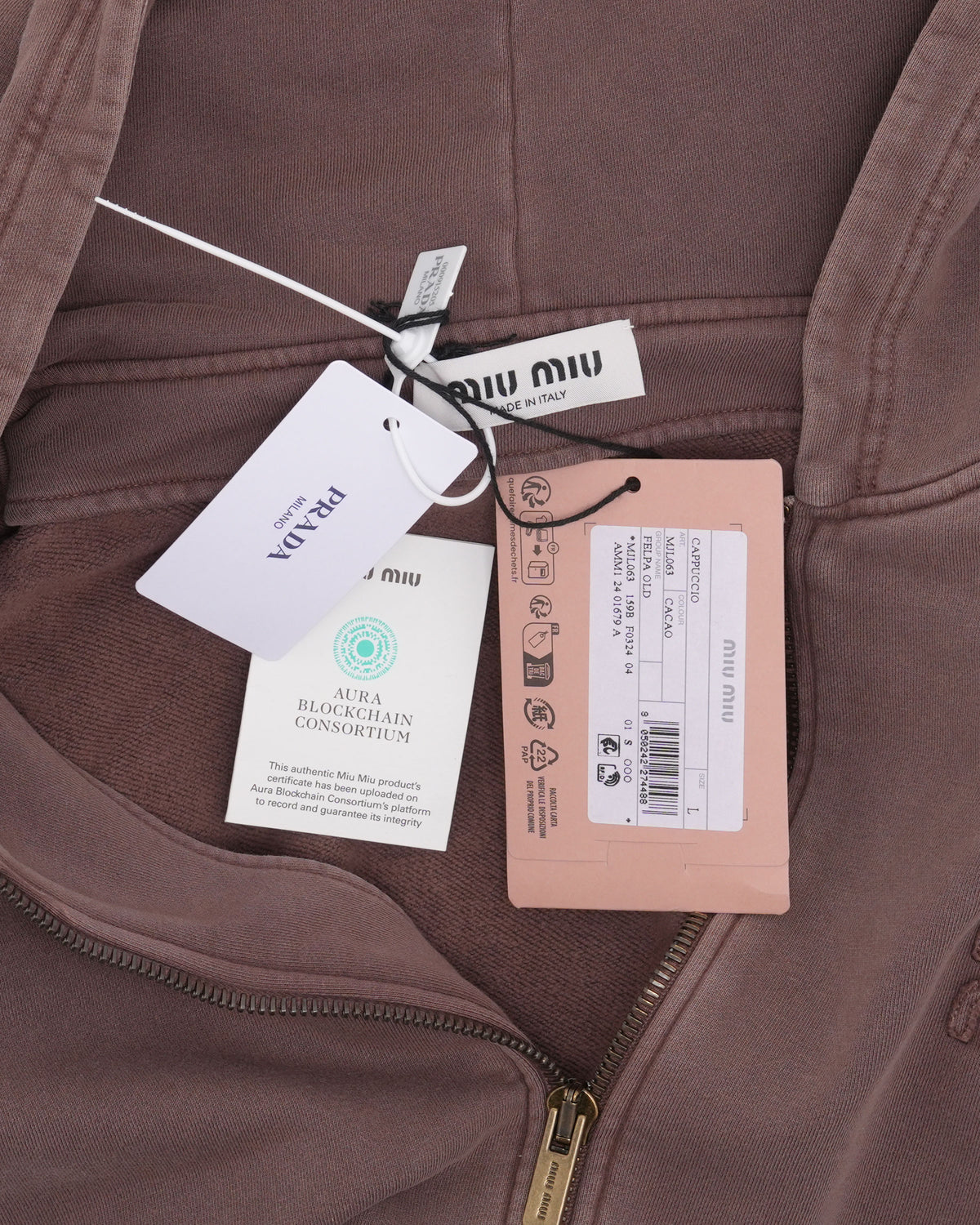Garment Dyed Zip Up Hoodie