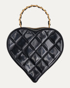 1995 Patent Leather Heart Vanity Bag