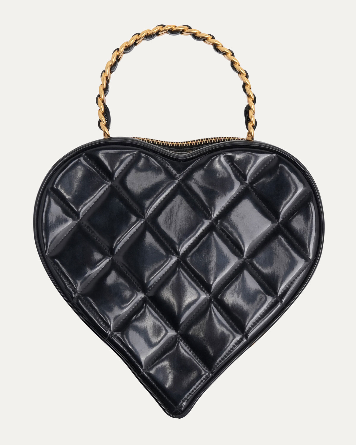 1995 Patent Leather Heart Vanity Bag