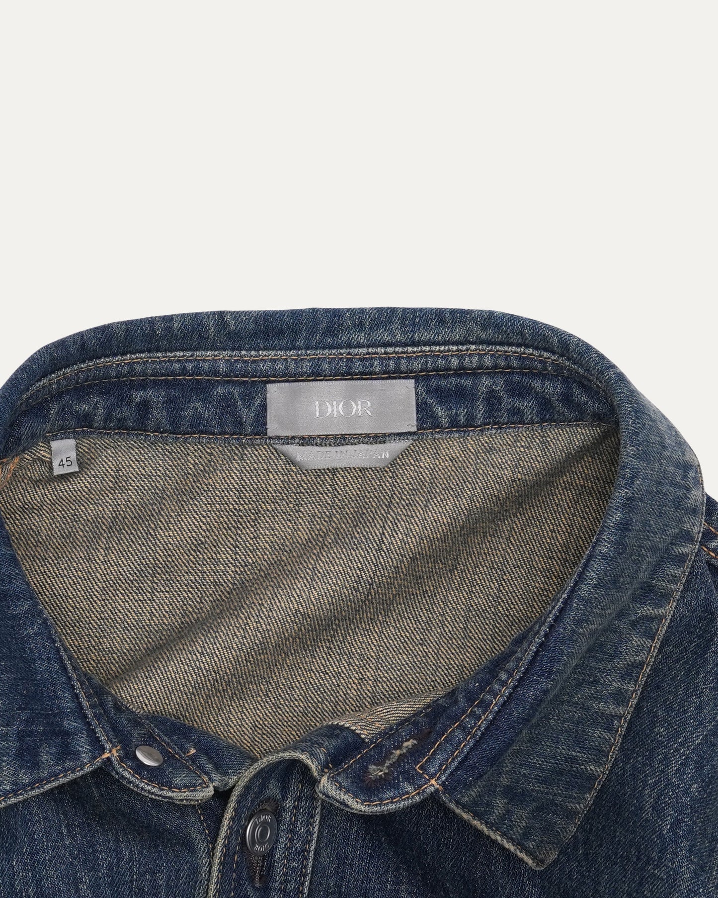Leather Detail Denim Shirt