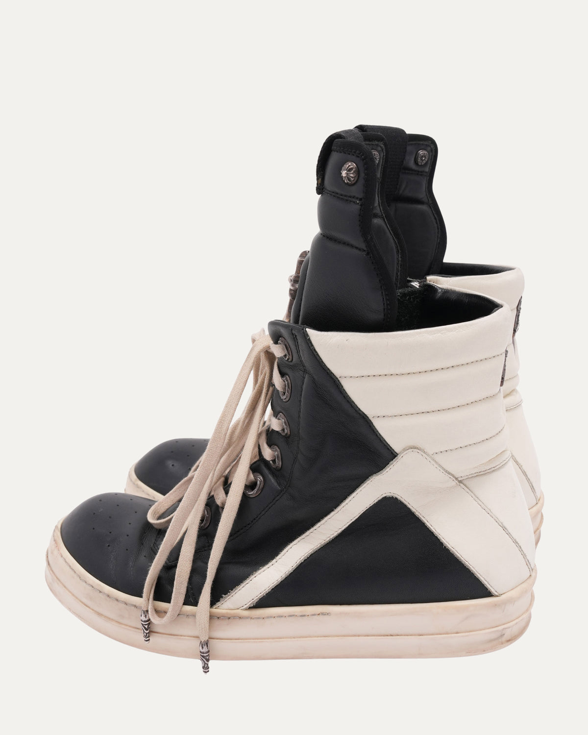 Rick Owens Cross Embellished Geobasket Sneakers