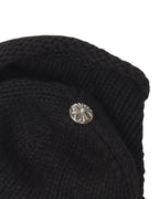 Silver Cross Patch Wool Beanie