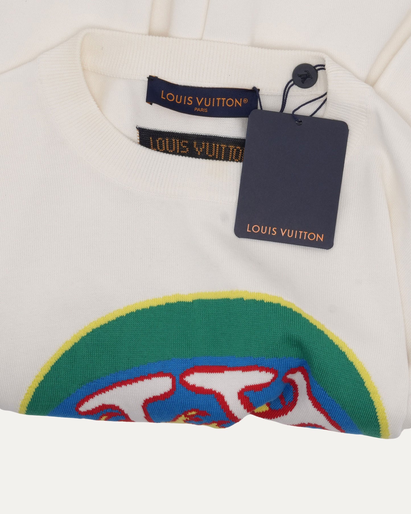 Intarsia Knit Baseball T-Shirt