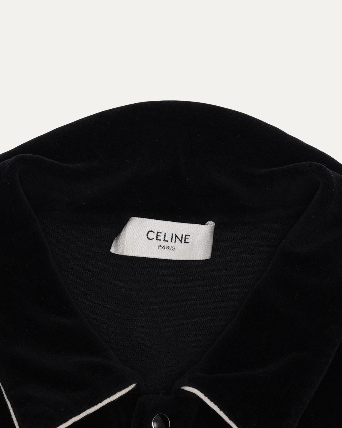 Velour Embroidered Logo Long Sleeve Polo Shirt