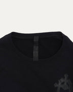 Leather Contrast Cross Patch Crewneck Sweatshirt