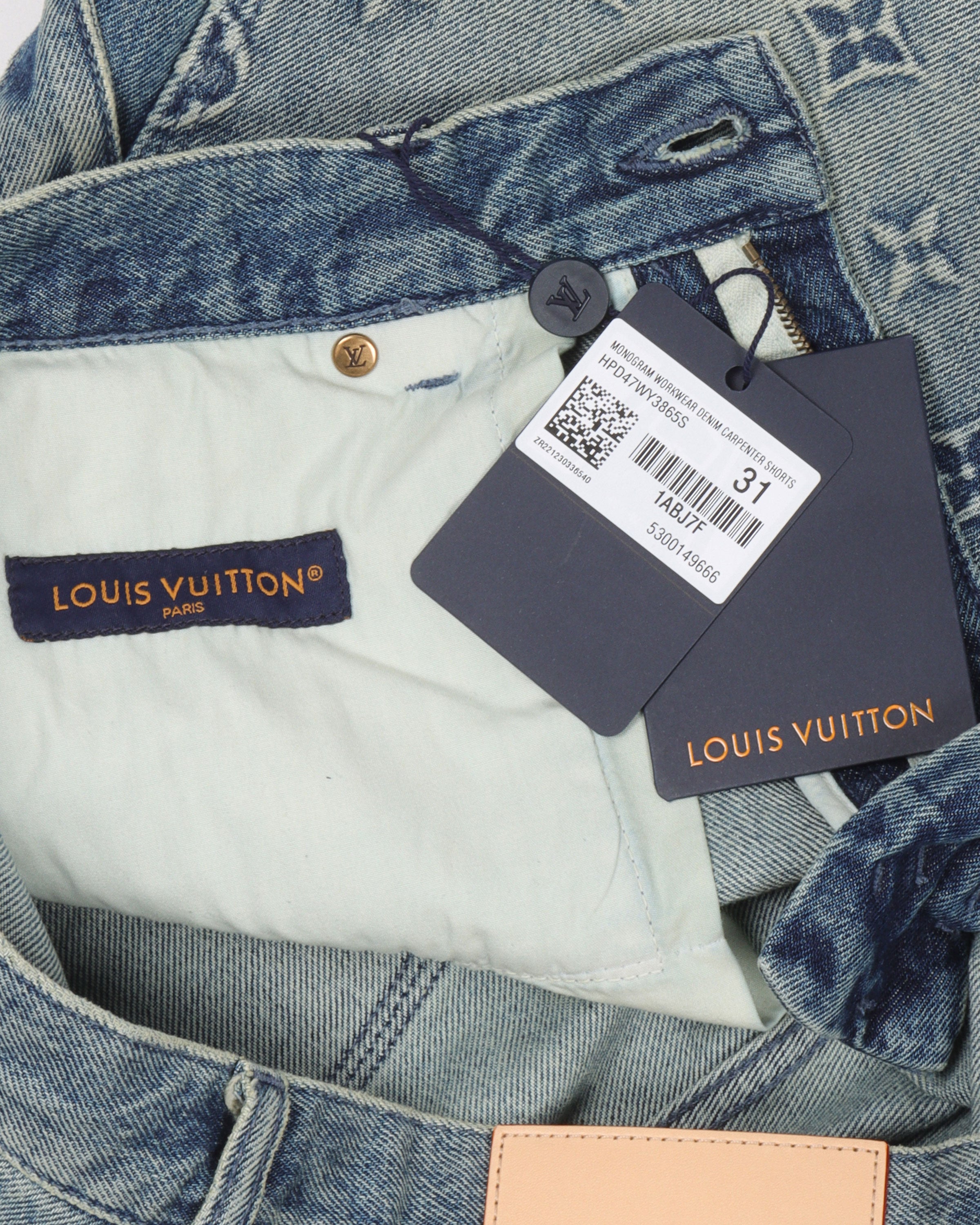 Louis Vuitton Monogram Carpenter Jean Shorts
