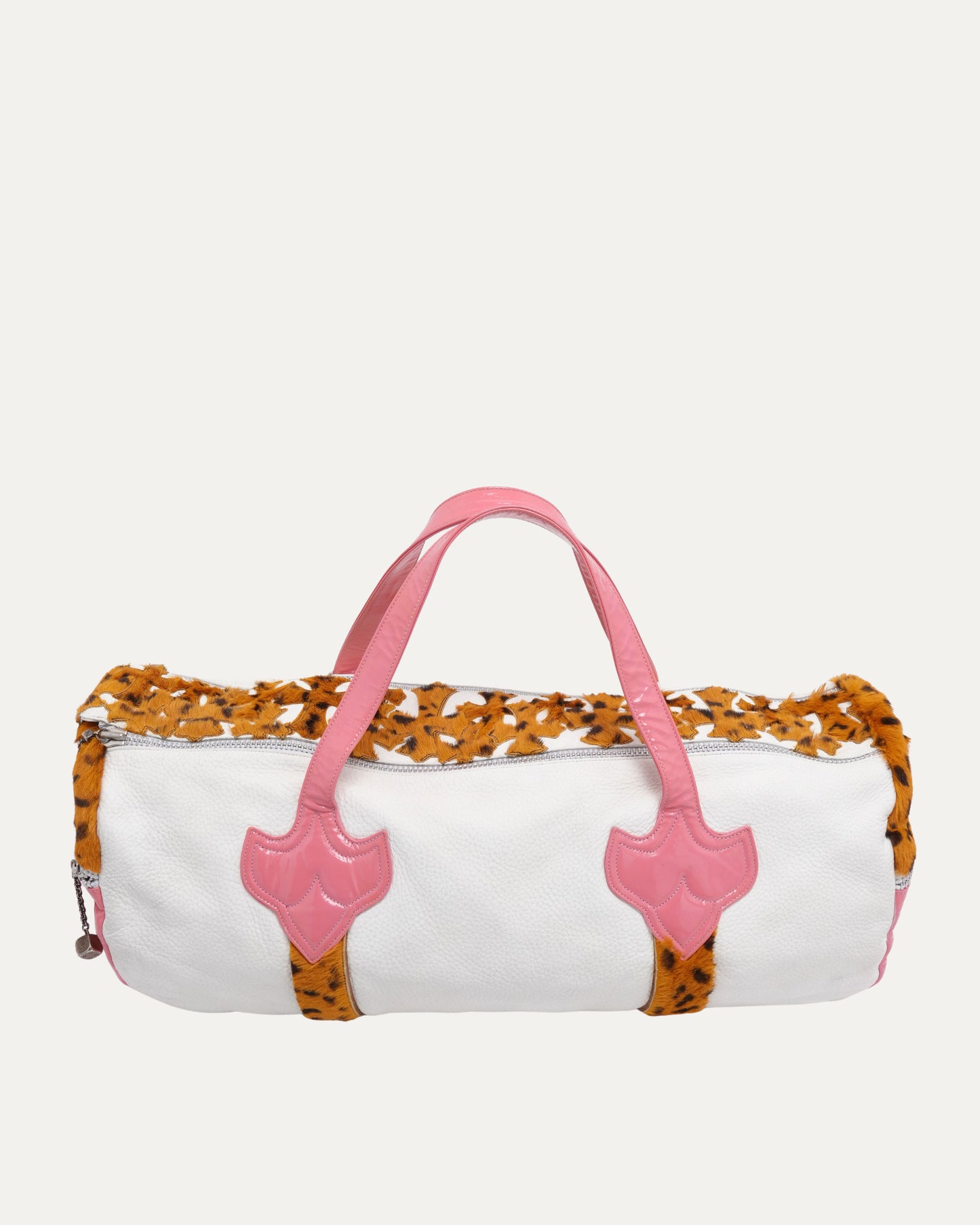 Leopard Cross Patch Boston Duffle