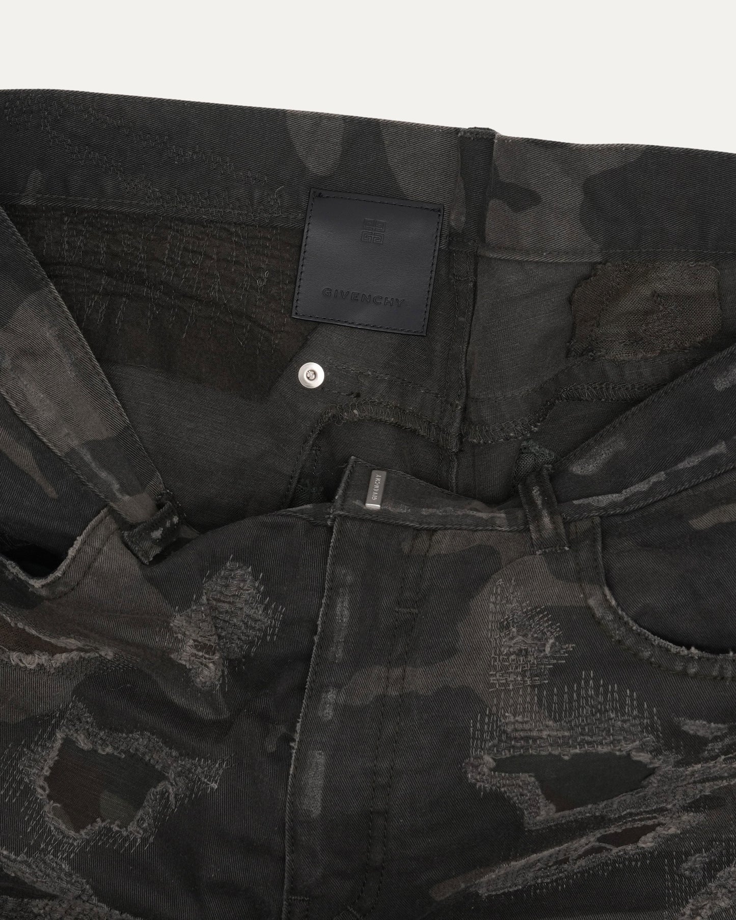 Camouflage Boro Repair Jeans