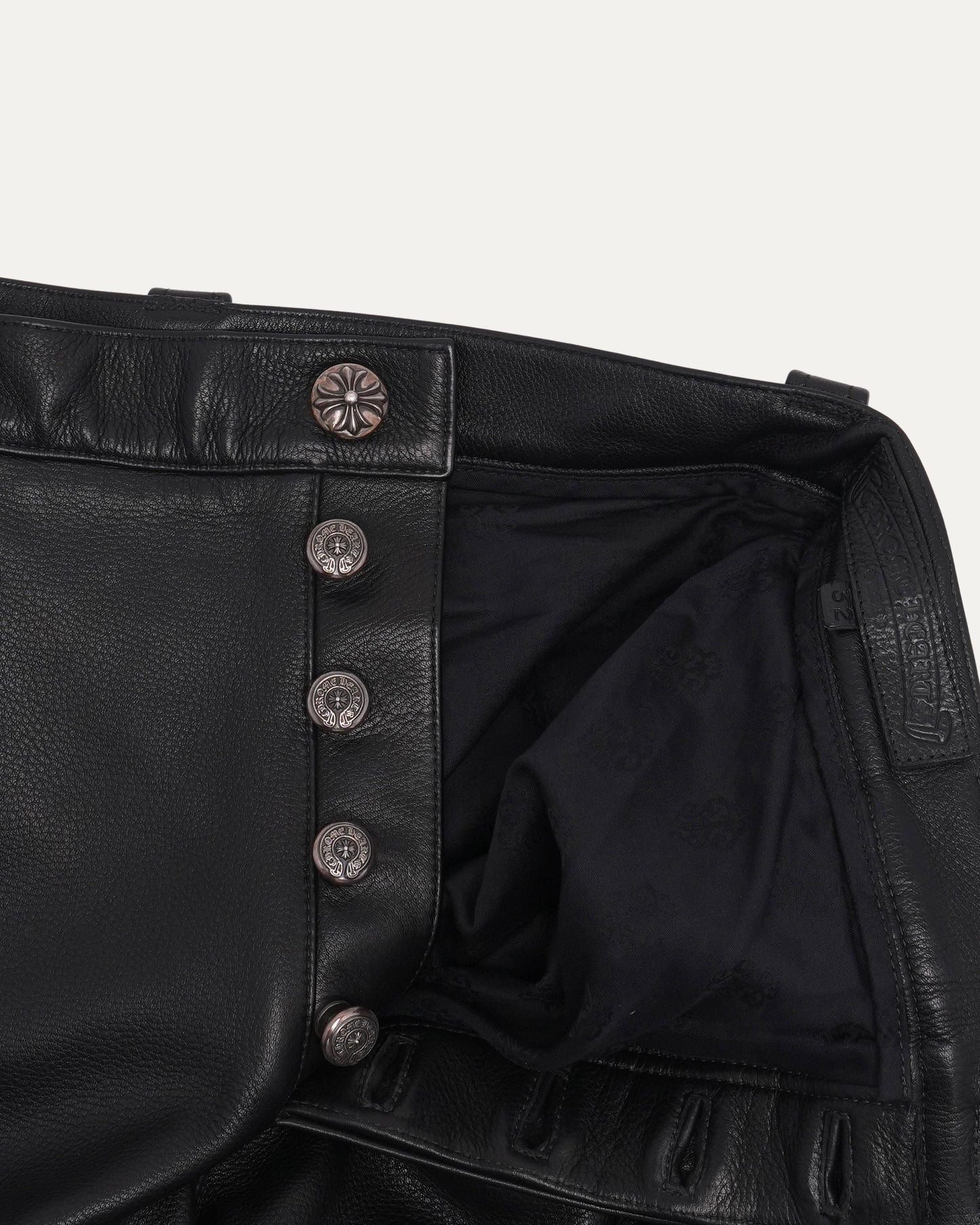 Fleur Knee Leather Carpenter Pants