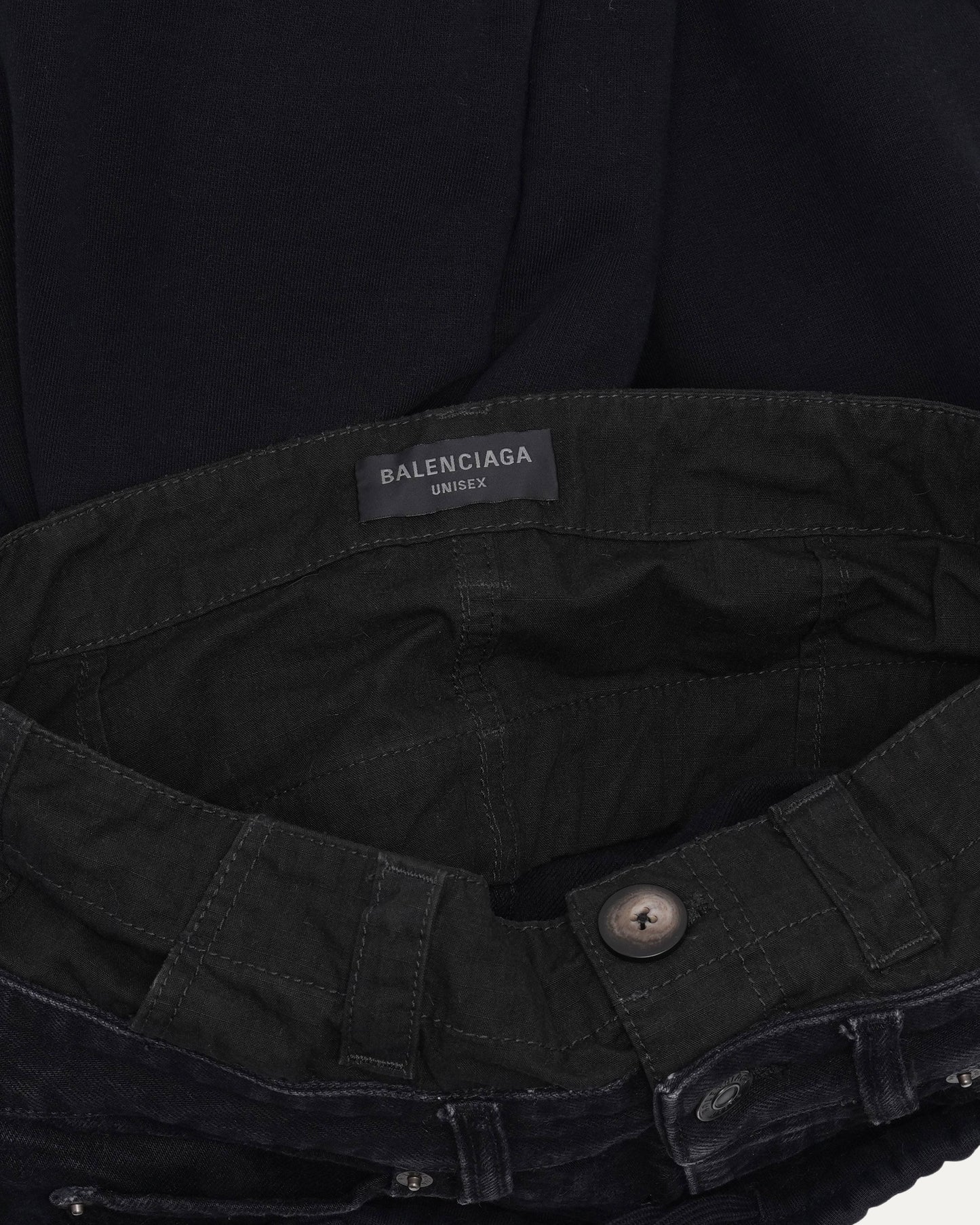 Triple Waist Jean Layered Sweatpants