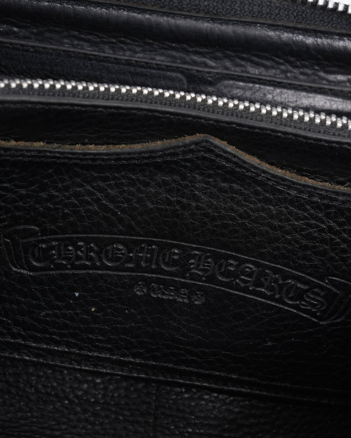 Filigree Plus Cross Embellished Cross Patch Long Zip Wallet