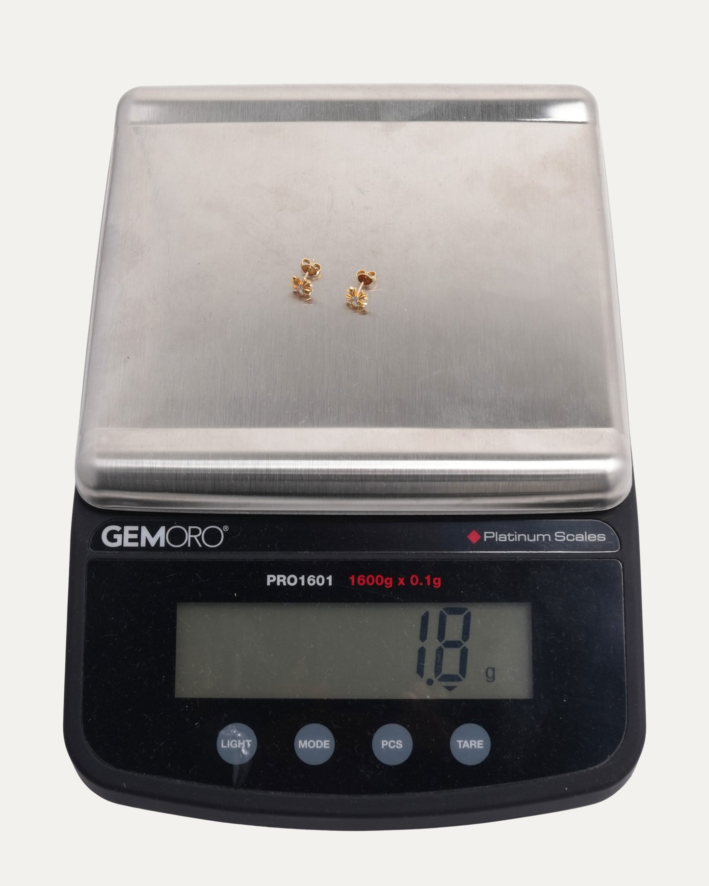 Gold Diamond Plus Cross Earring Set