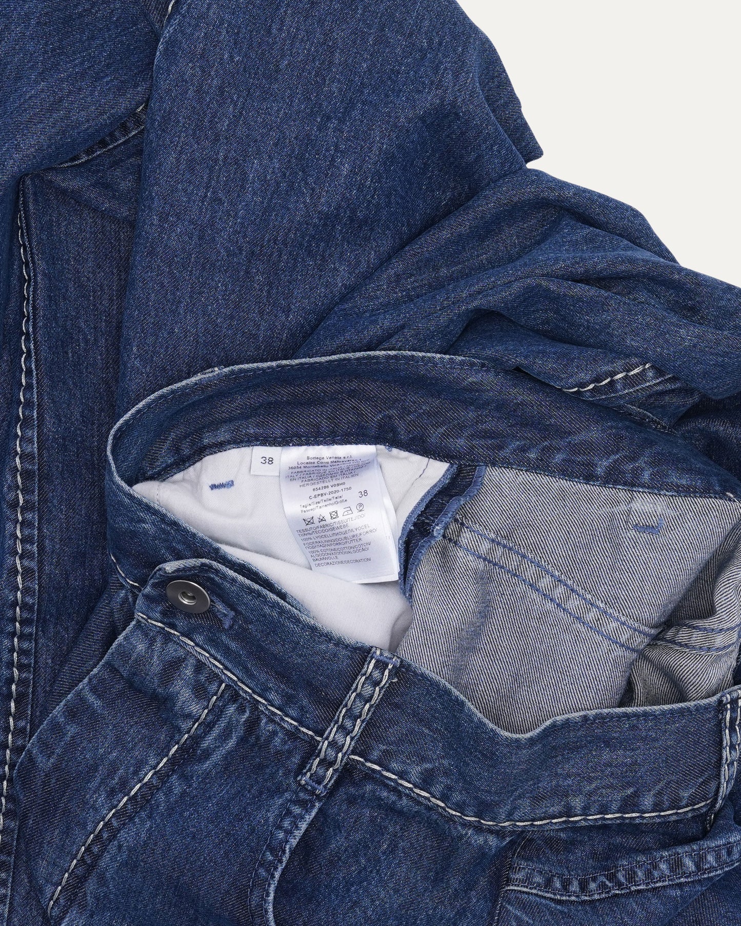 Overlock Stitch Flare Jeans