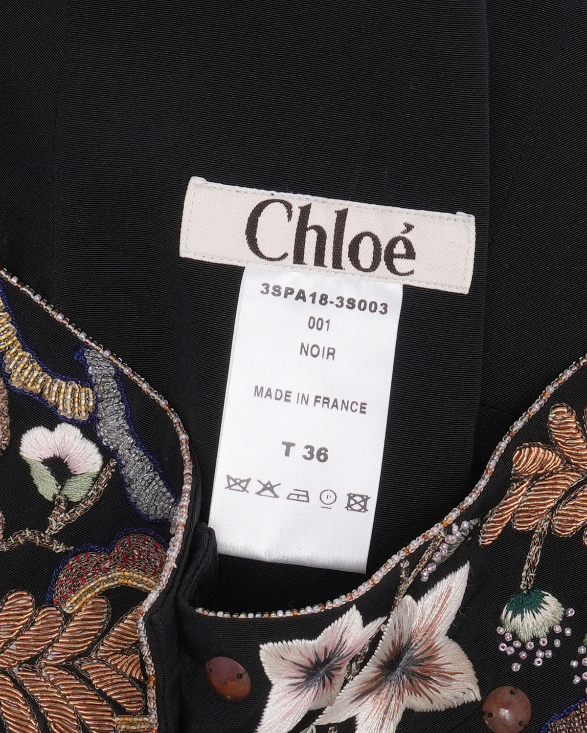 SS 2003 Lace Up Embroidered Pants