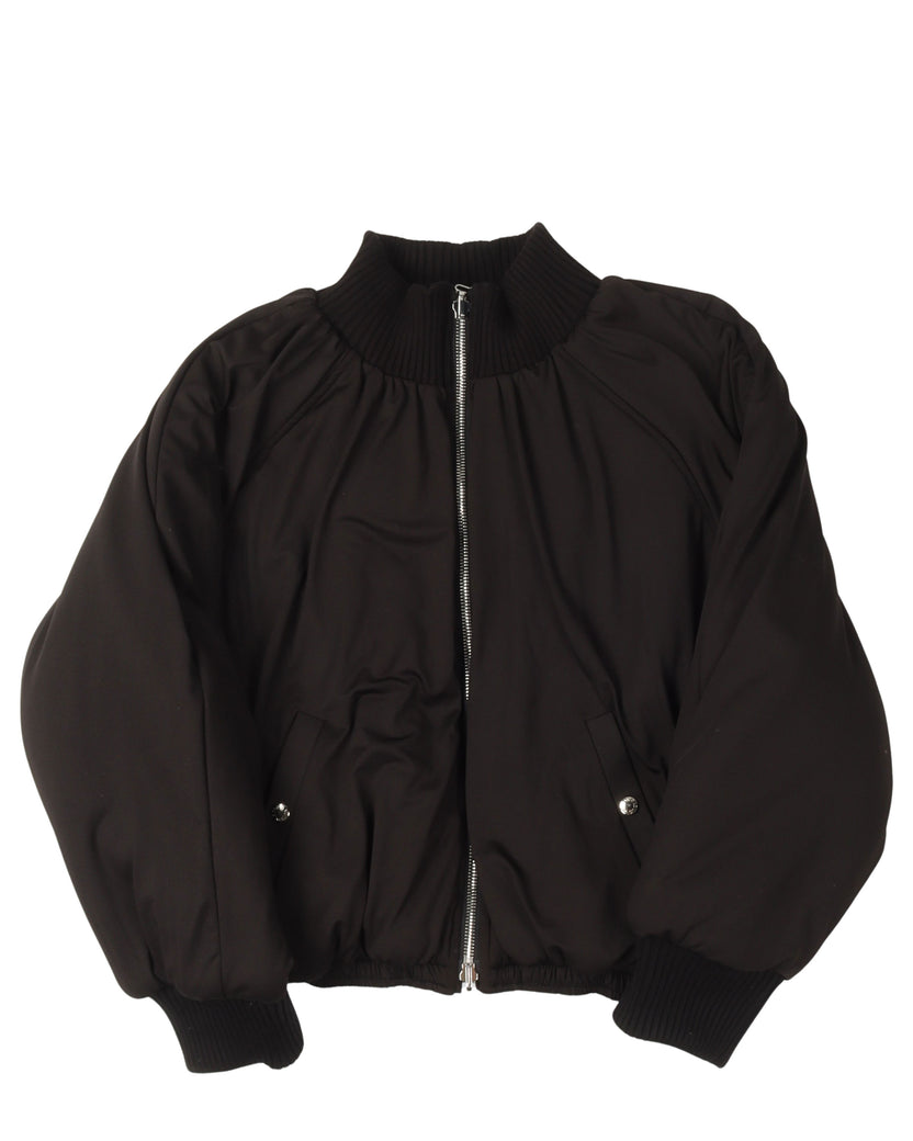 Reversible Fleece Cocoon Bomber Jacket