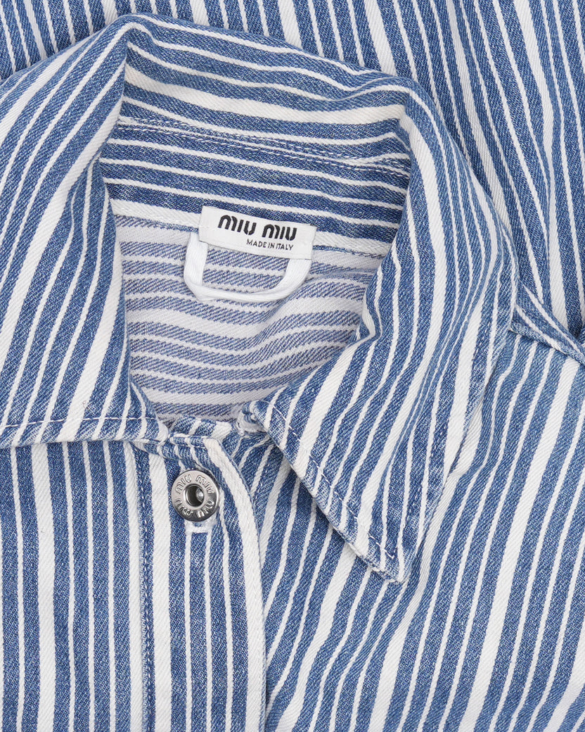 Miu Miu Striped Denim Jacket