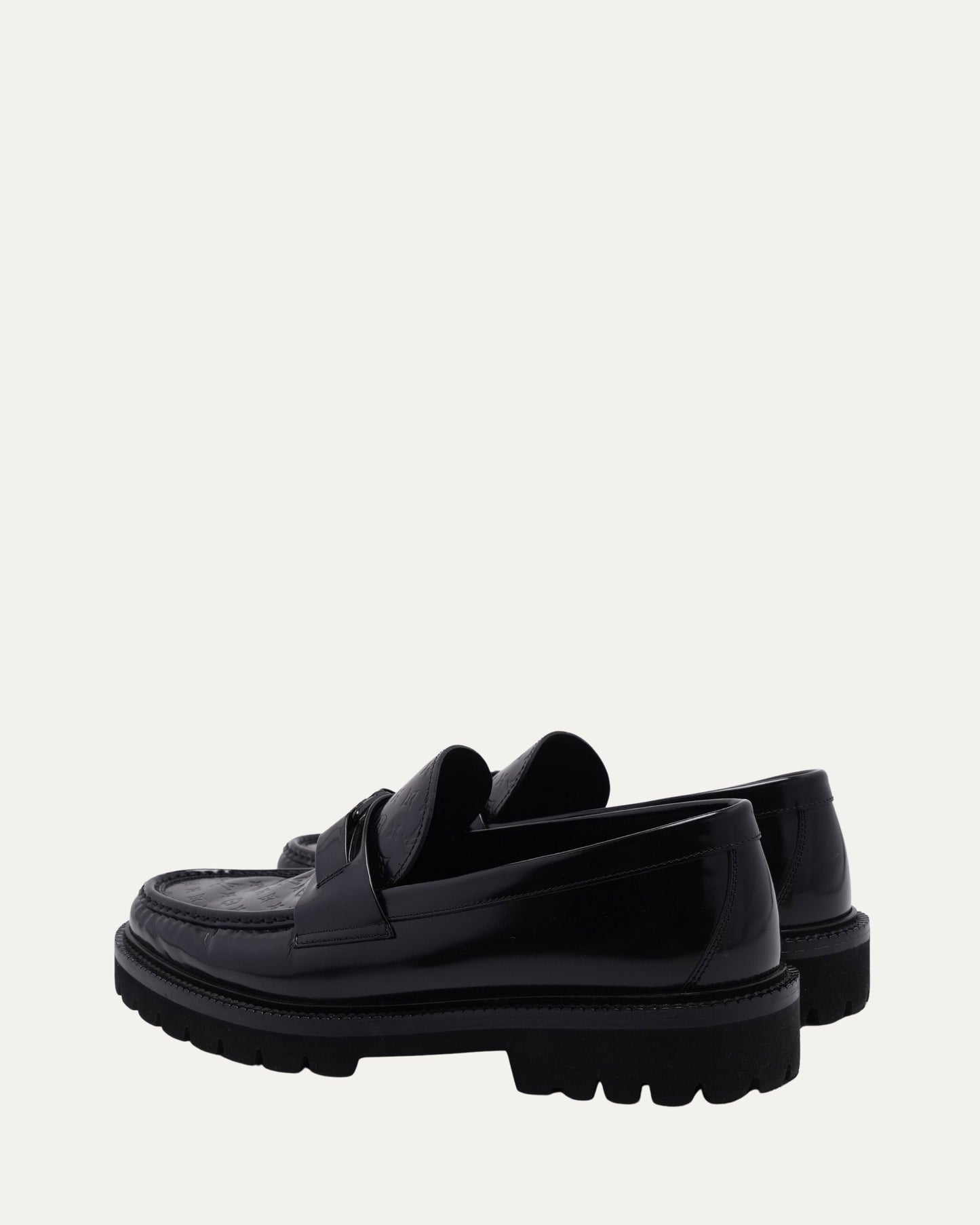 Debossed Monogram Patent Leather Loafers