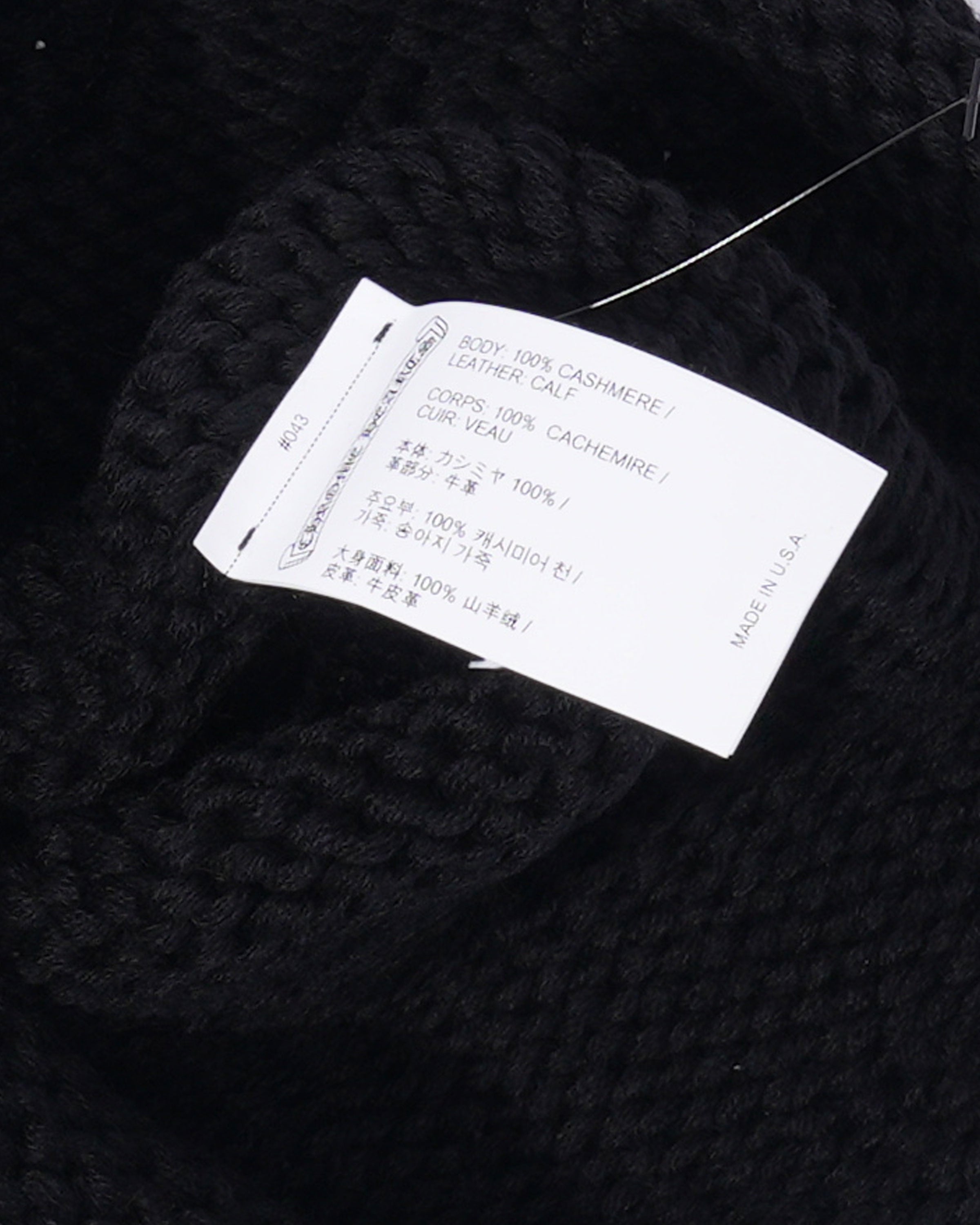 Fleur Cross Patch Cashmere Beanie