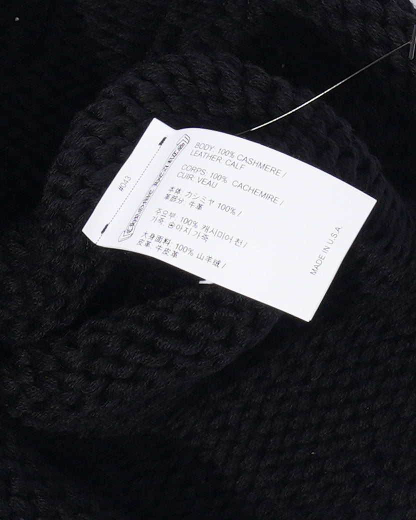 Fleur Cross Patch Cashmere Beanie