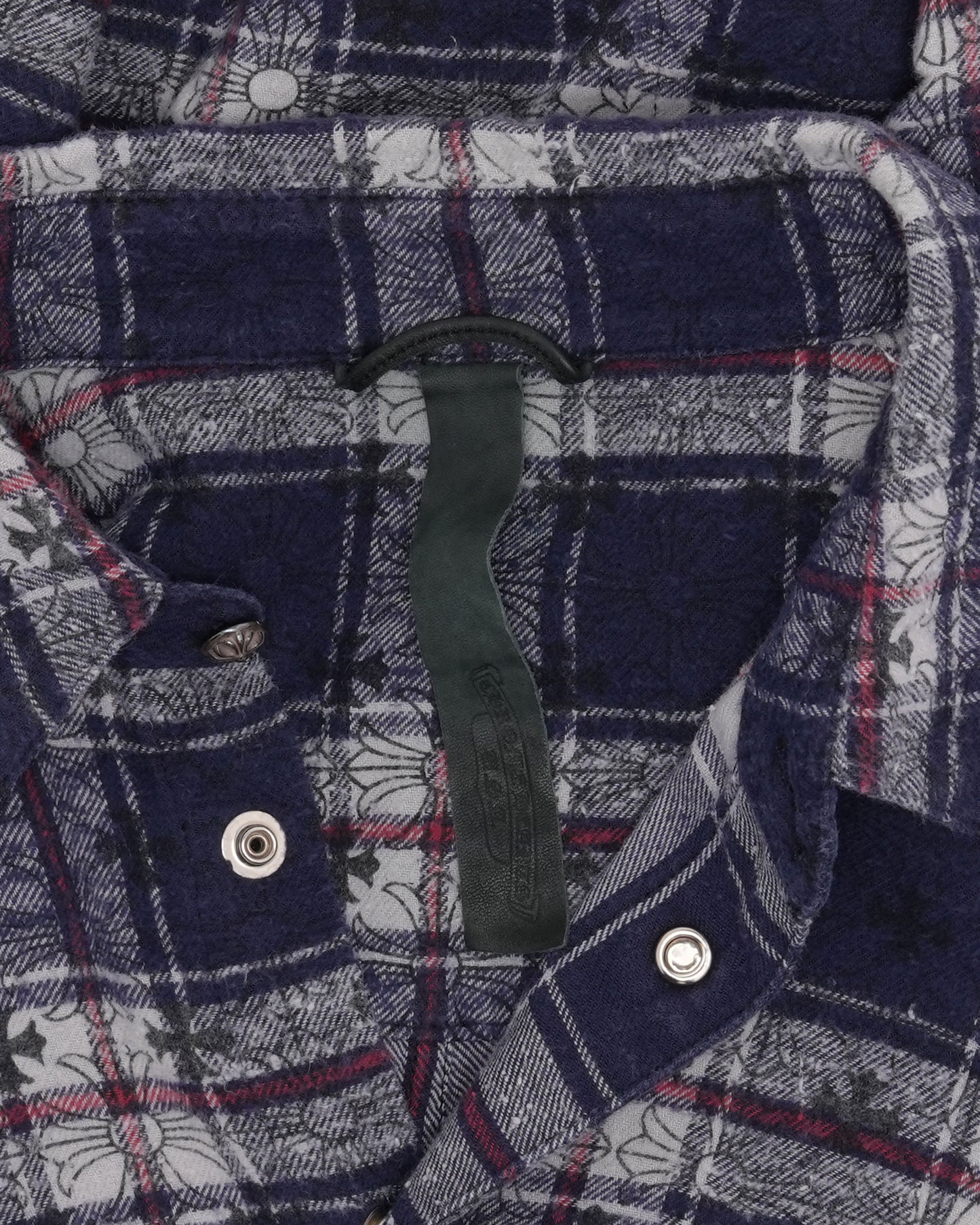 Monogram Cross Patch Loose Ends Flannel Shirt