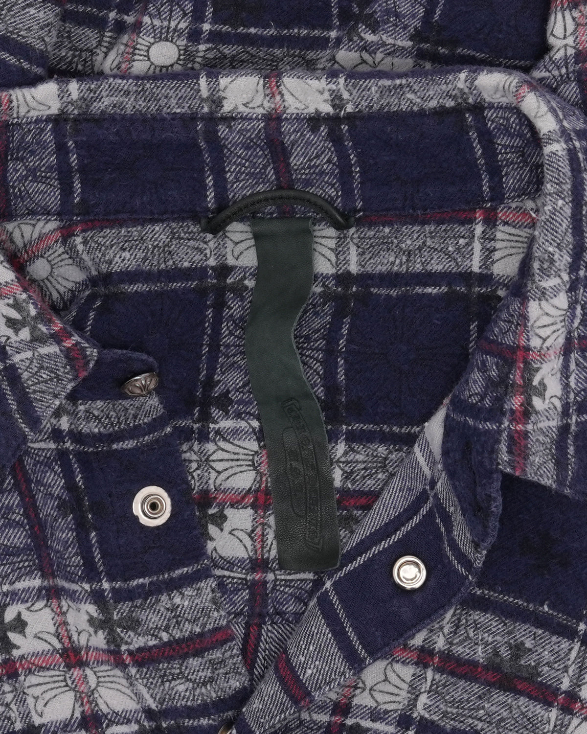 Monogram Cross Patch Loose Ends Flannel Shirt