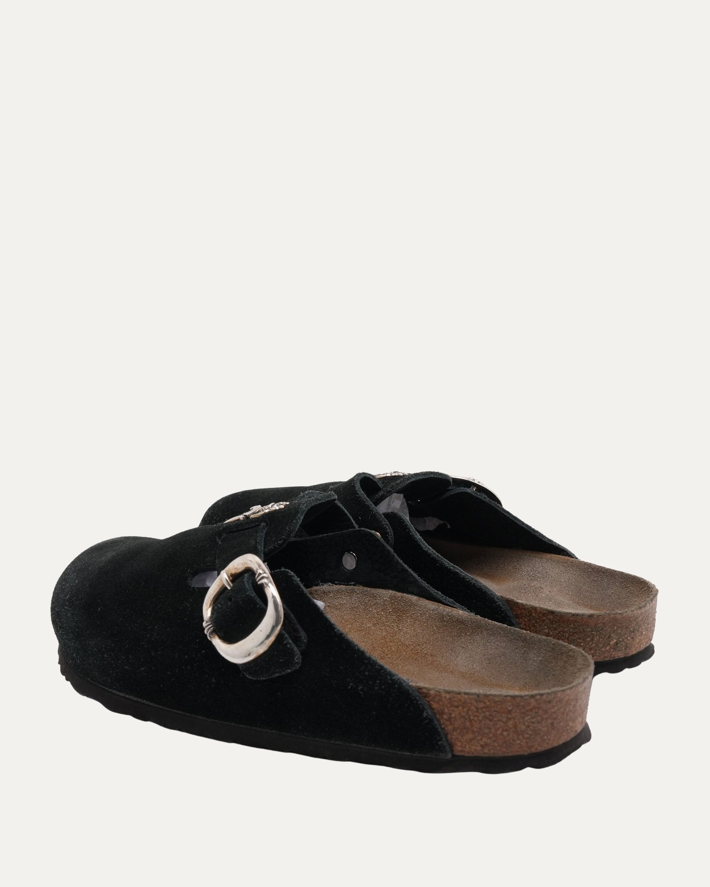 Dagger Embellished Birkenstock Boston Suede Mule