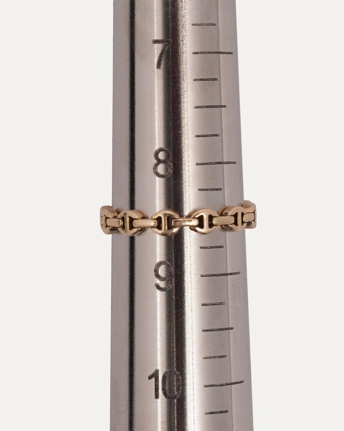 Gold Micro Dame Tri Link Ring