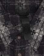 Monogram Cross Patch Loose Ends Flannel Shirt