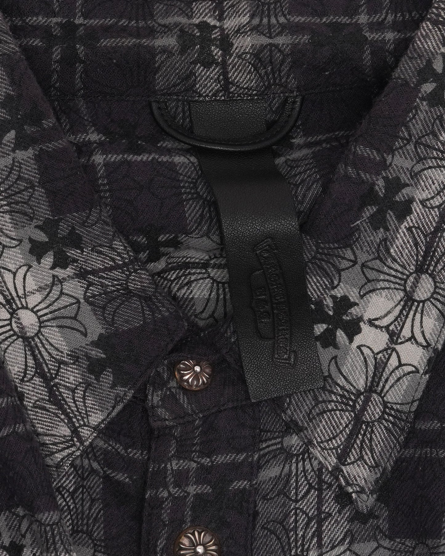 Monogram Cross Patch Loose Ends Flannel Shirt
