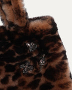 Embellished Faux Fur Bag