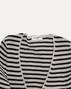 Scoop Neck Ribbed Striped Top