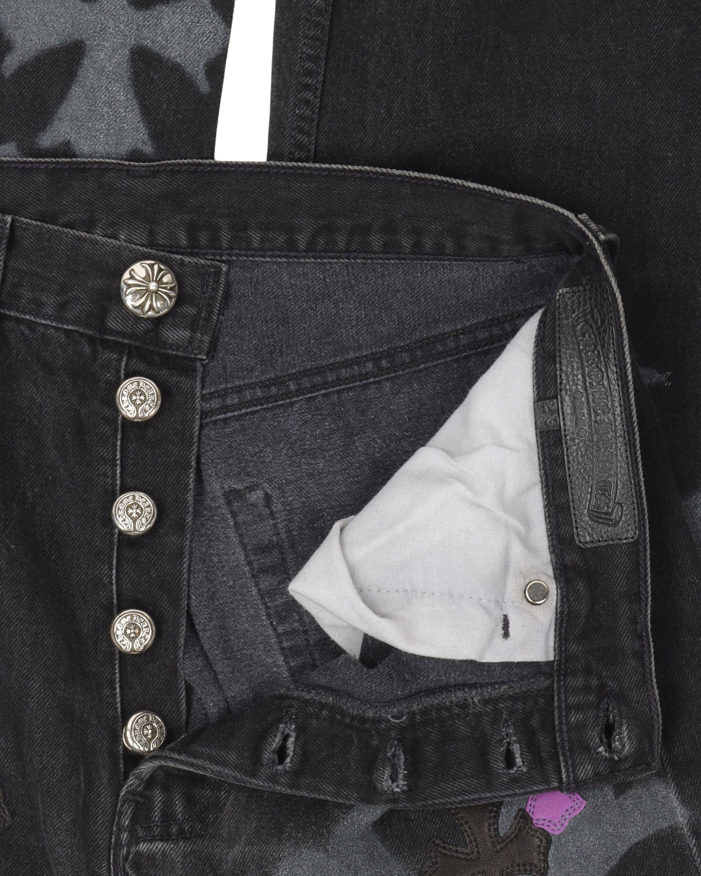 Online Exclusive Cross Patch Stencil Jeans