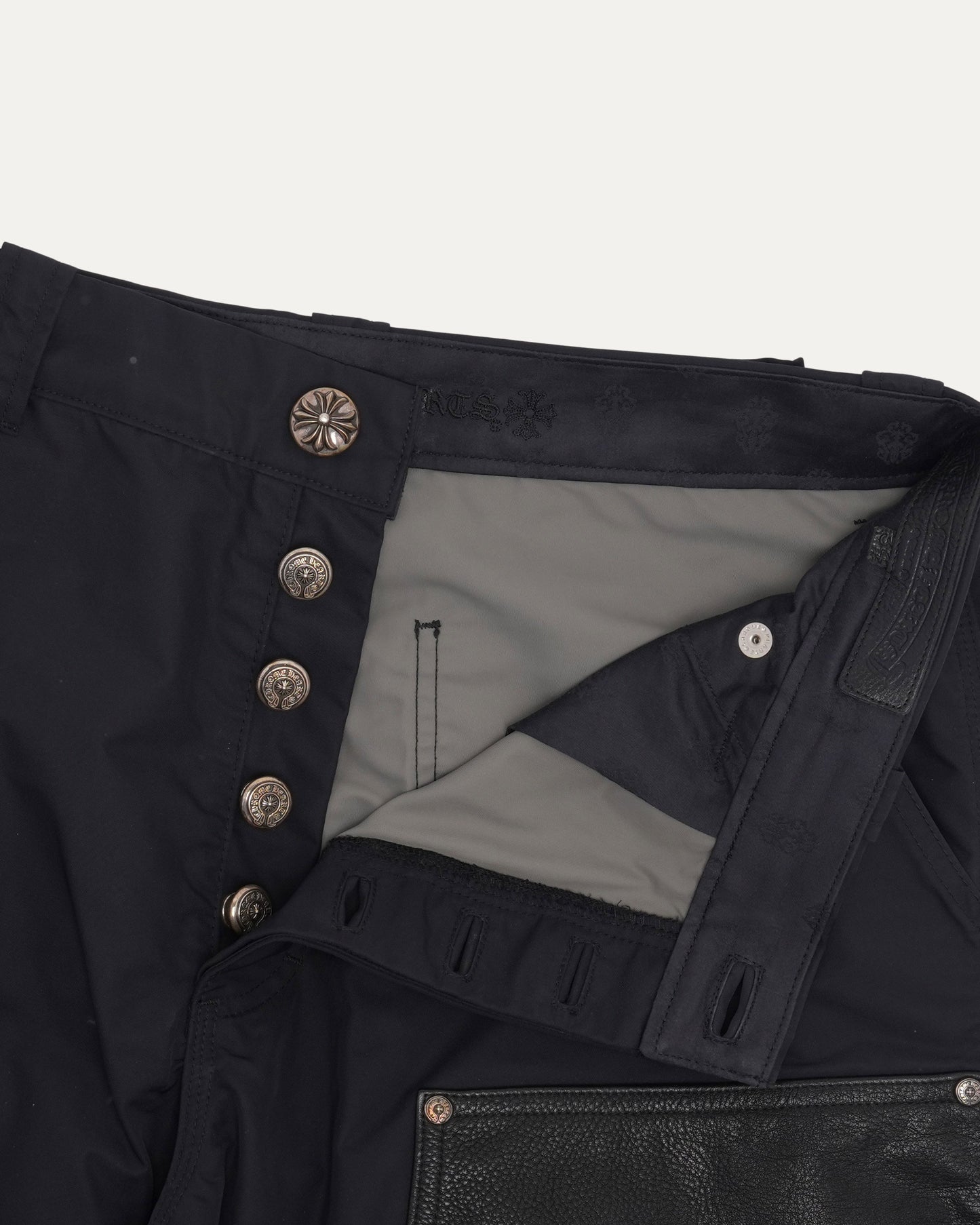 Nylon and Leather Double Knee Carpenter Pants