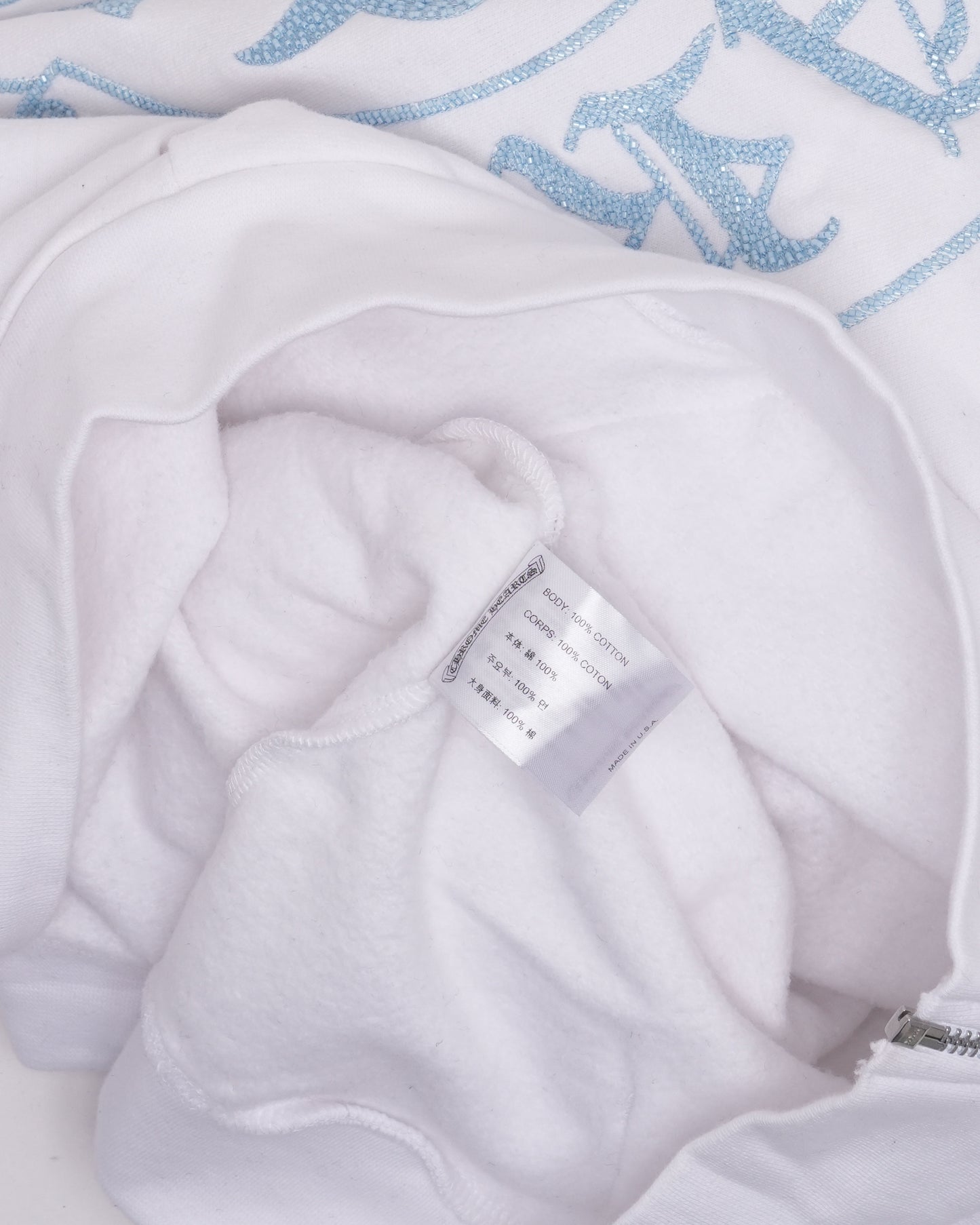 Beaded Horseshoe Logo Zip Hoodie