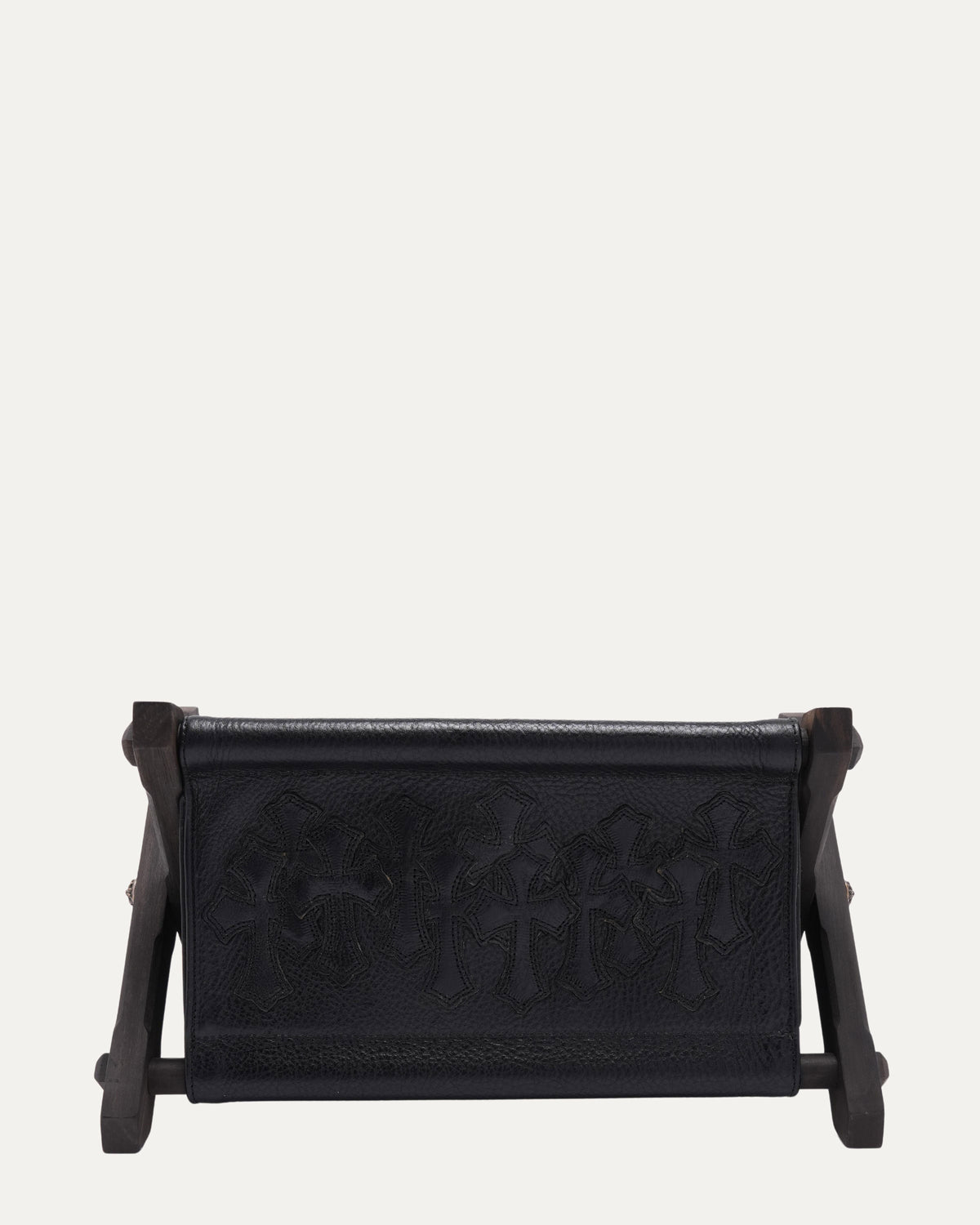 Leather Cross Patch Remote Control Holder