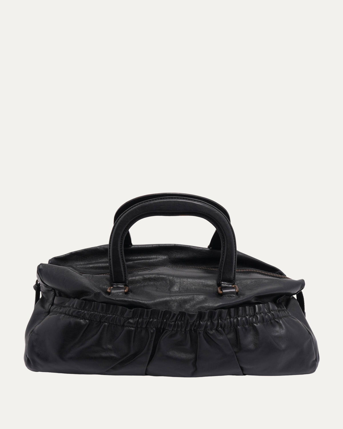 Gathered Leather Bag