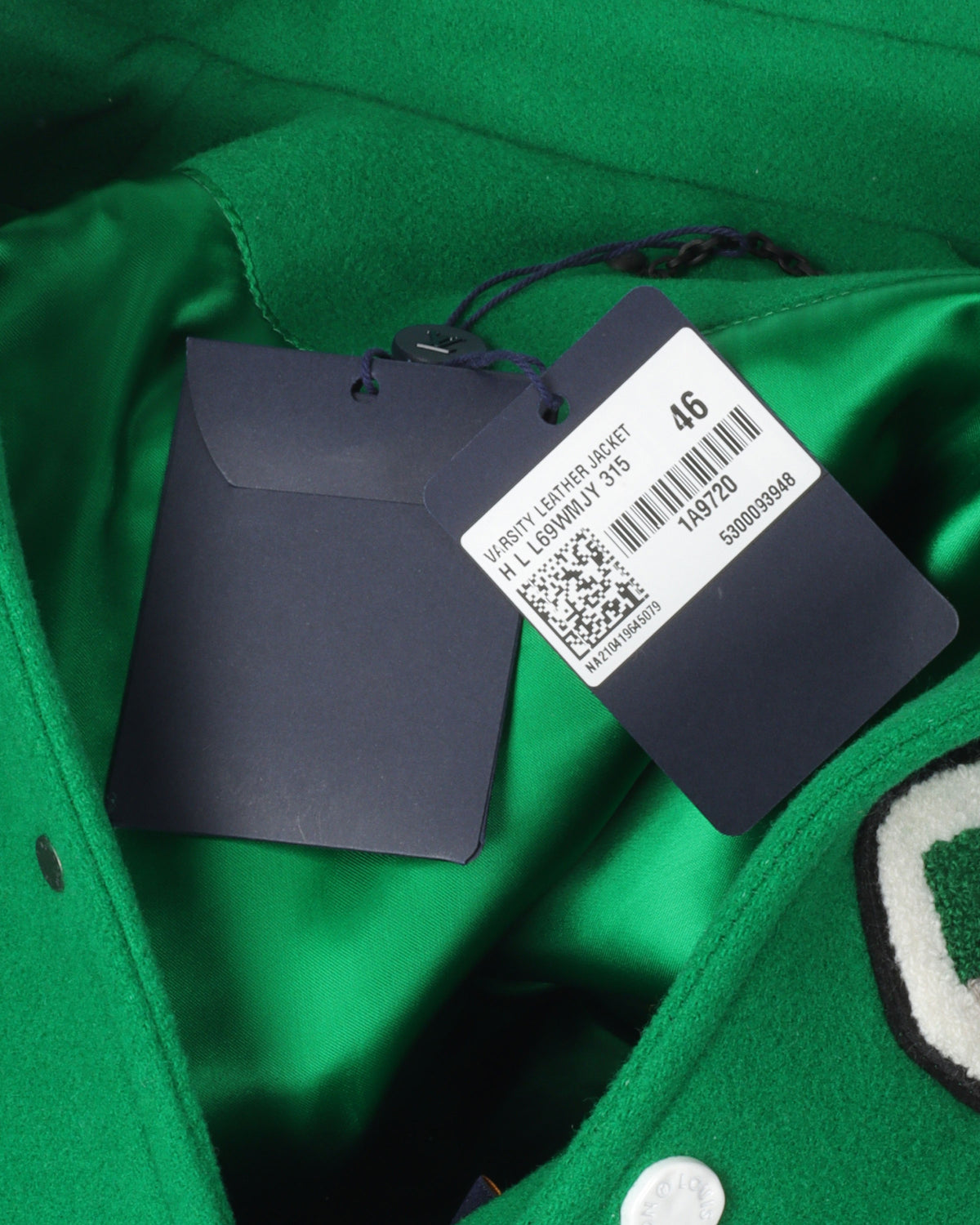 Multi-Patches Mixed Leather Varsity Blouson
