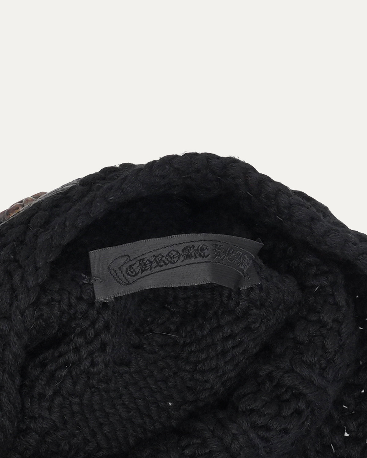Fleur Patch Silver Embellished Pom Pom Beanie