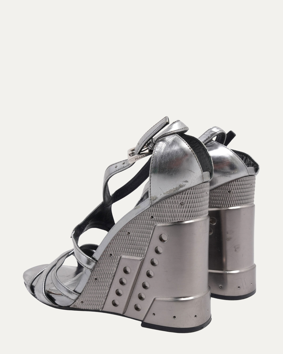 FW 2014 Metal Wedge "Robot" Heels