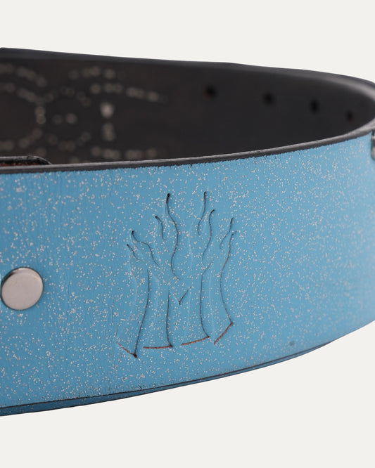 Studded Zebra Inlay Belt