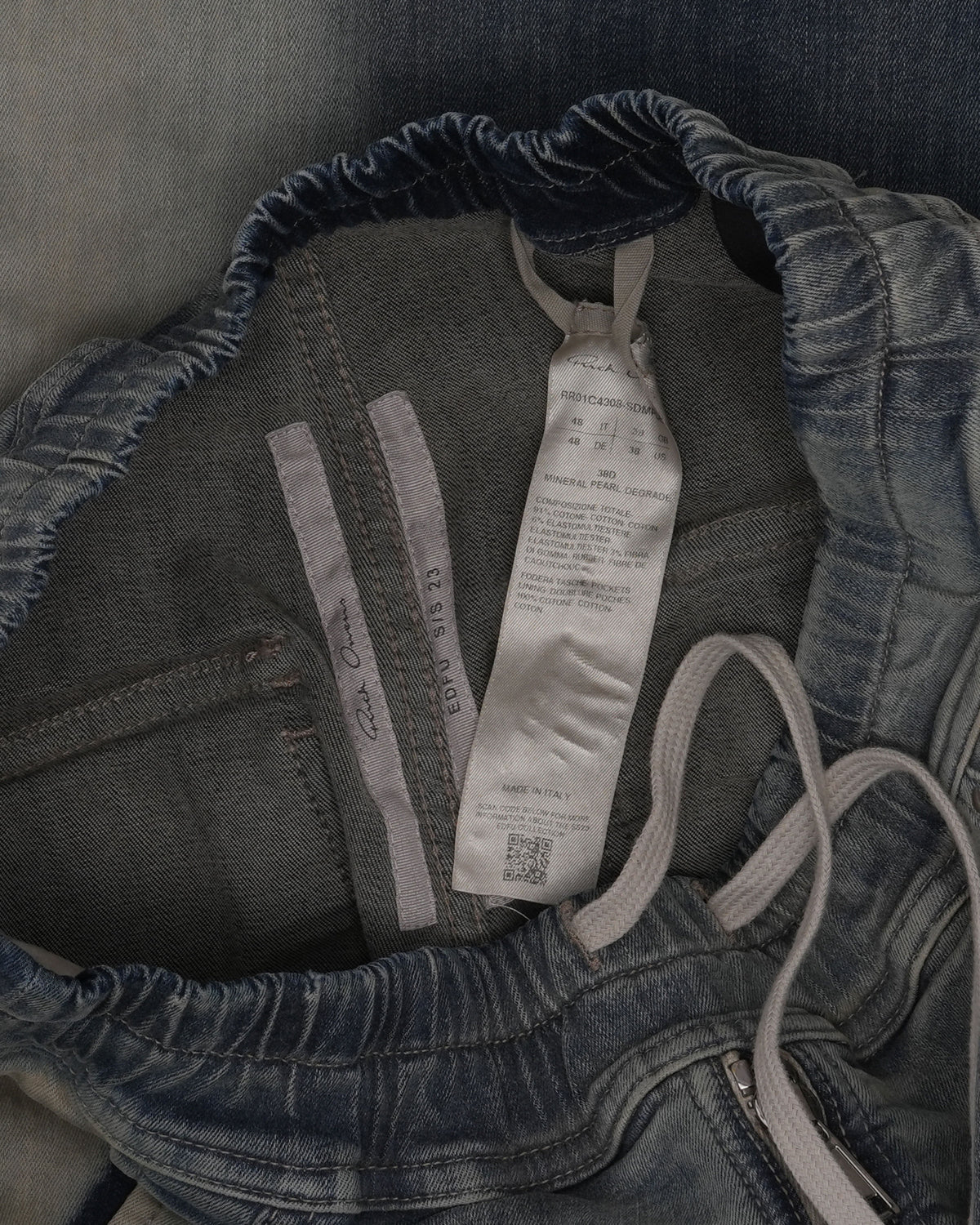 Double Cargo Jumbo Belas Degrade Denim Pants