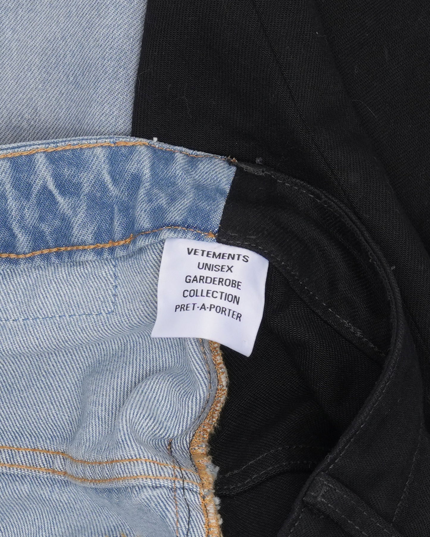 Split Deconstructed Big Shape Jeans