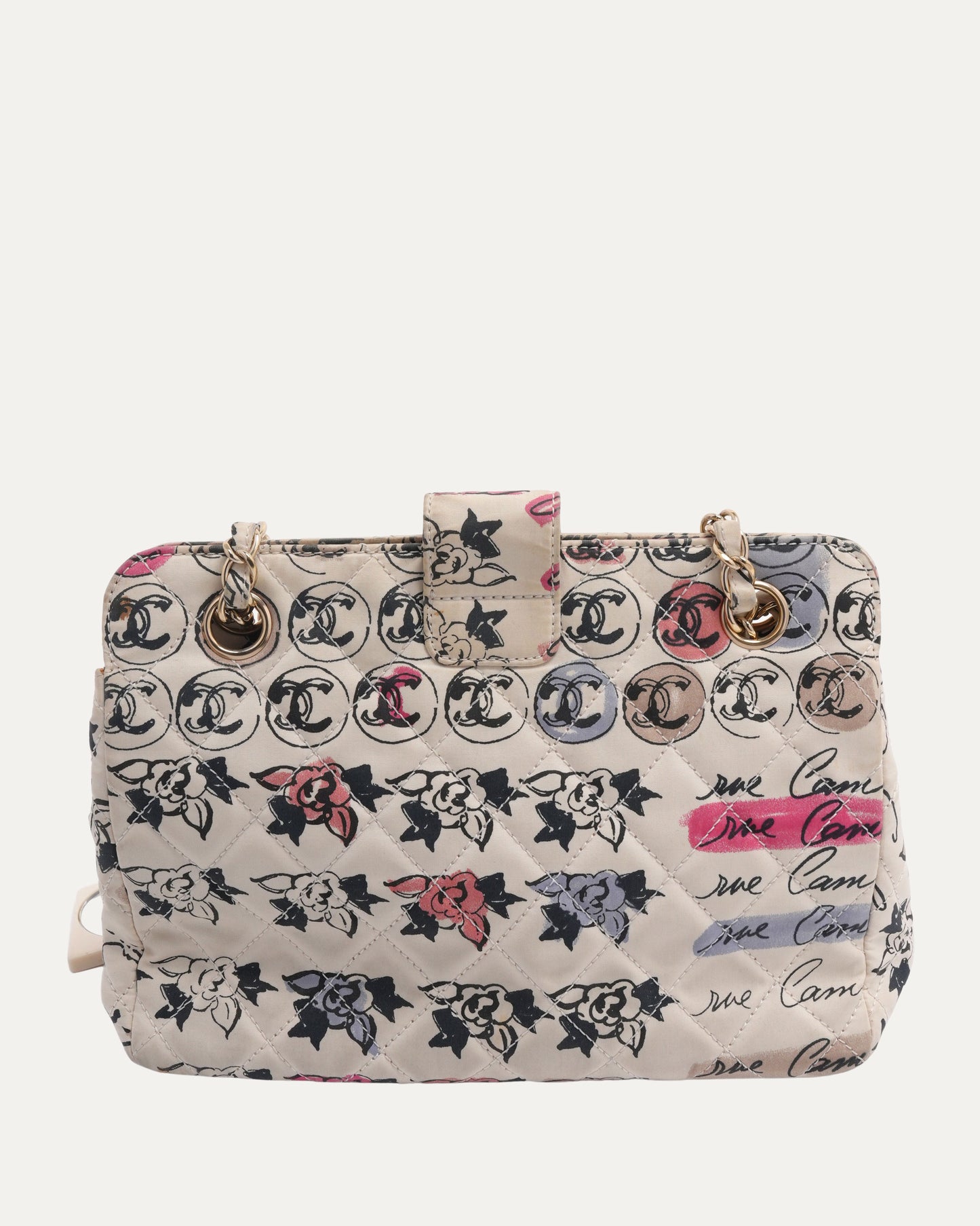 Quilted Canvas Rue Cambon Shoulder Bag