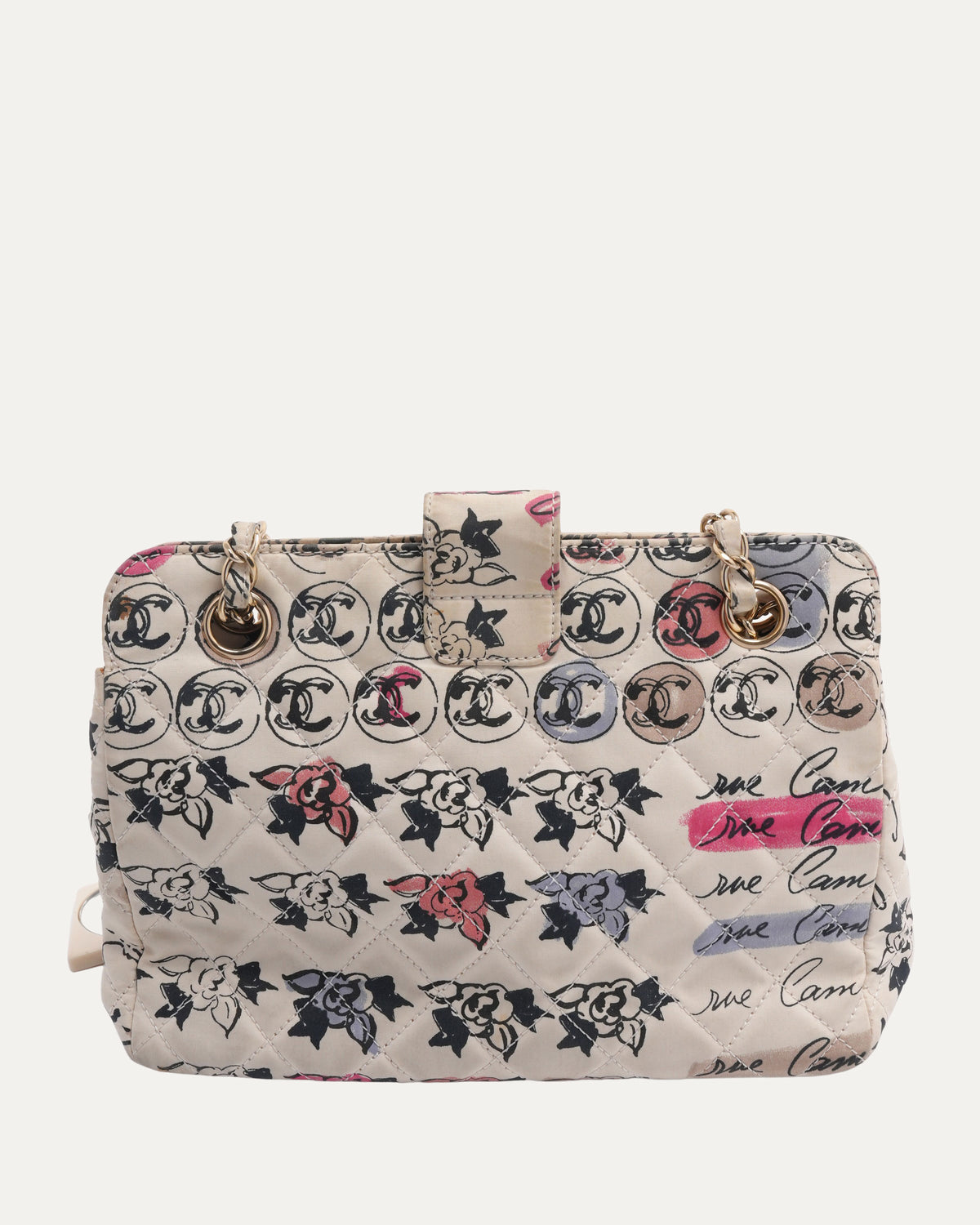 Quilted Canvas Rue Cambon Shoulder Bag