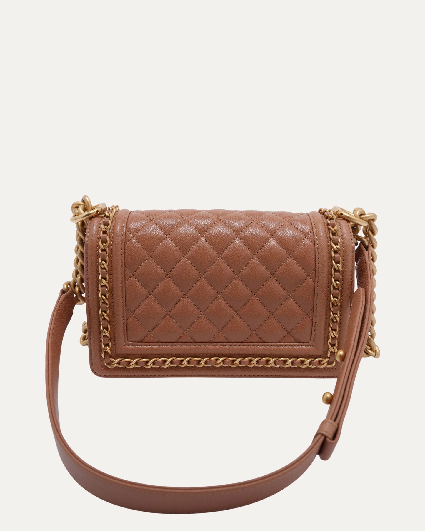 Small Chain Around Quilted Boy Bag