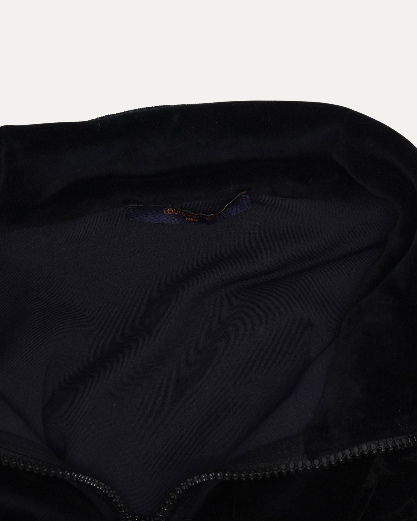 Velour Monogram Cargo Pocket Quarter Zip Jacket